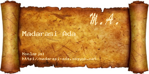 Madarasi Ada névjegykártya